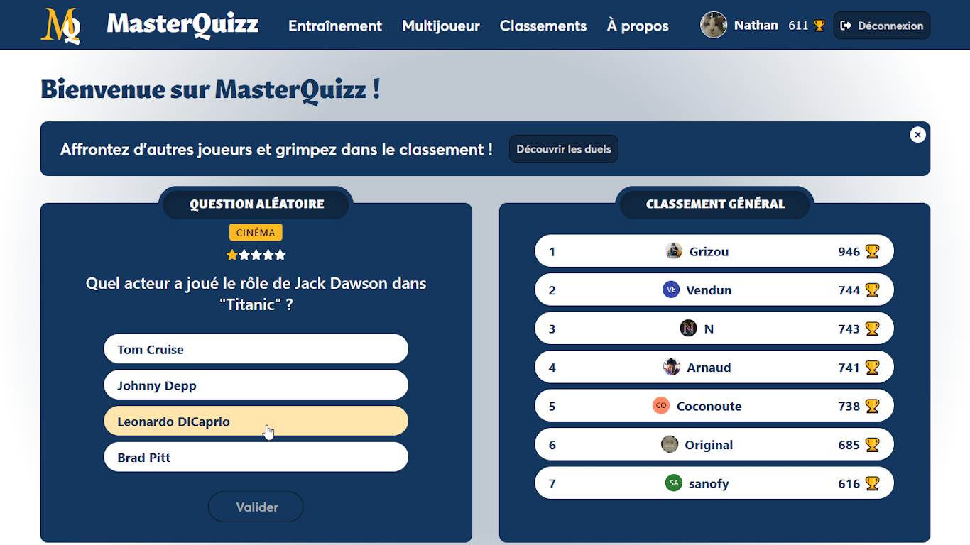MasterQuizz Screenshot